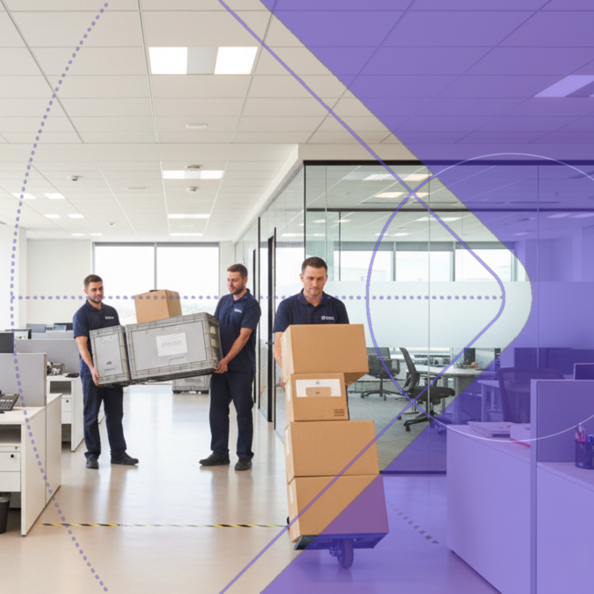 Storage designed specifically for office moves